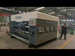 Lead Edge Feeding 2 Color Corrugated Box Flexo Printing Machine With Slotter