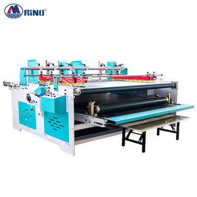 3.2kw Box Folder Gluer Machine Semi Automatic Corrugated Double Head