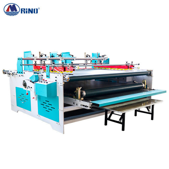 3.2kw Box Folder Gluer Machine Semi Automatic Corrugated Double Head